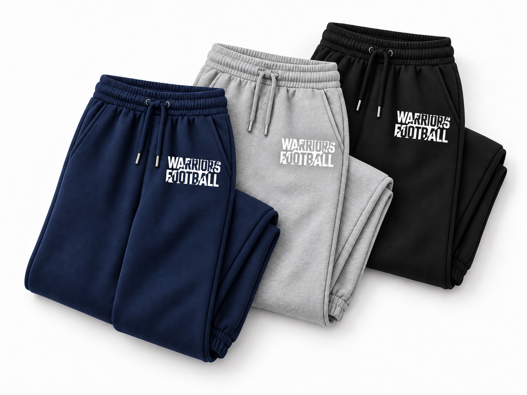 Warriors Football Sweatpants - Navy, Grey, Black