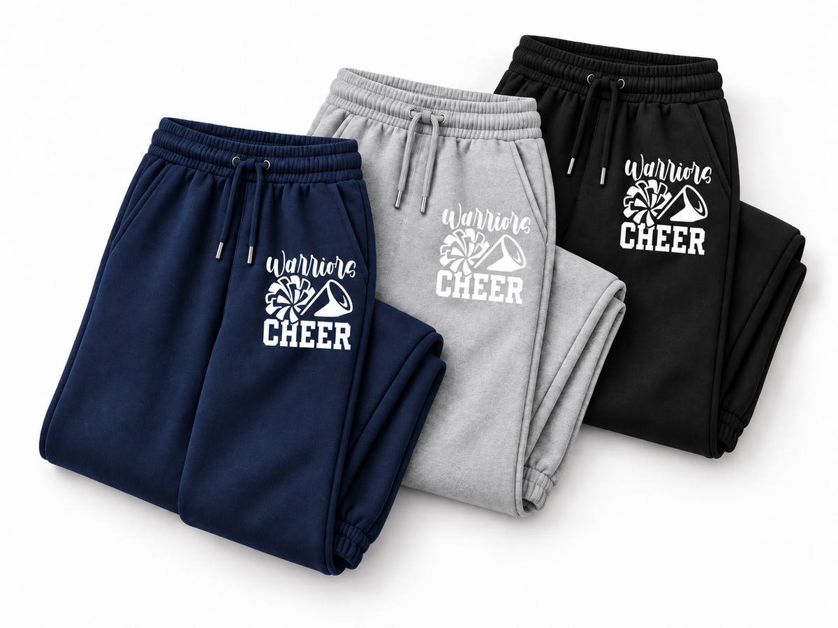 Warriors Cheer Pom-Pom Sweatpants - Navy, Grey, Black