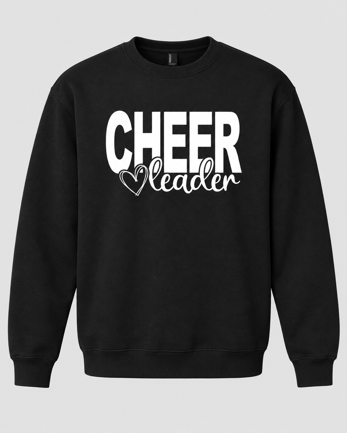 Cheerleader Heart Crewneck - Black