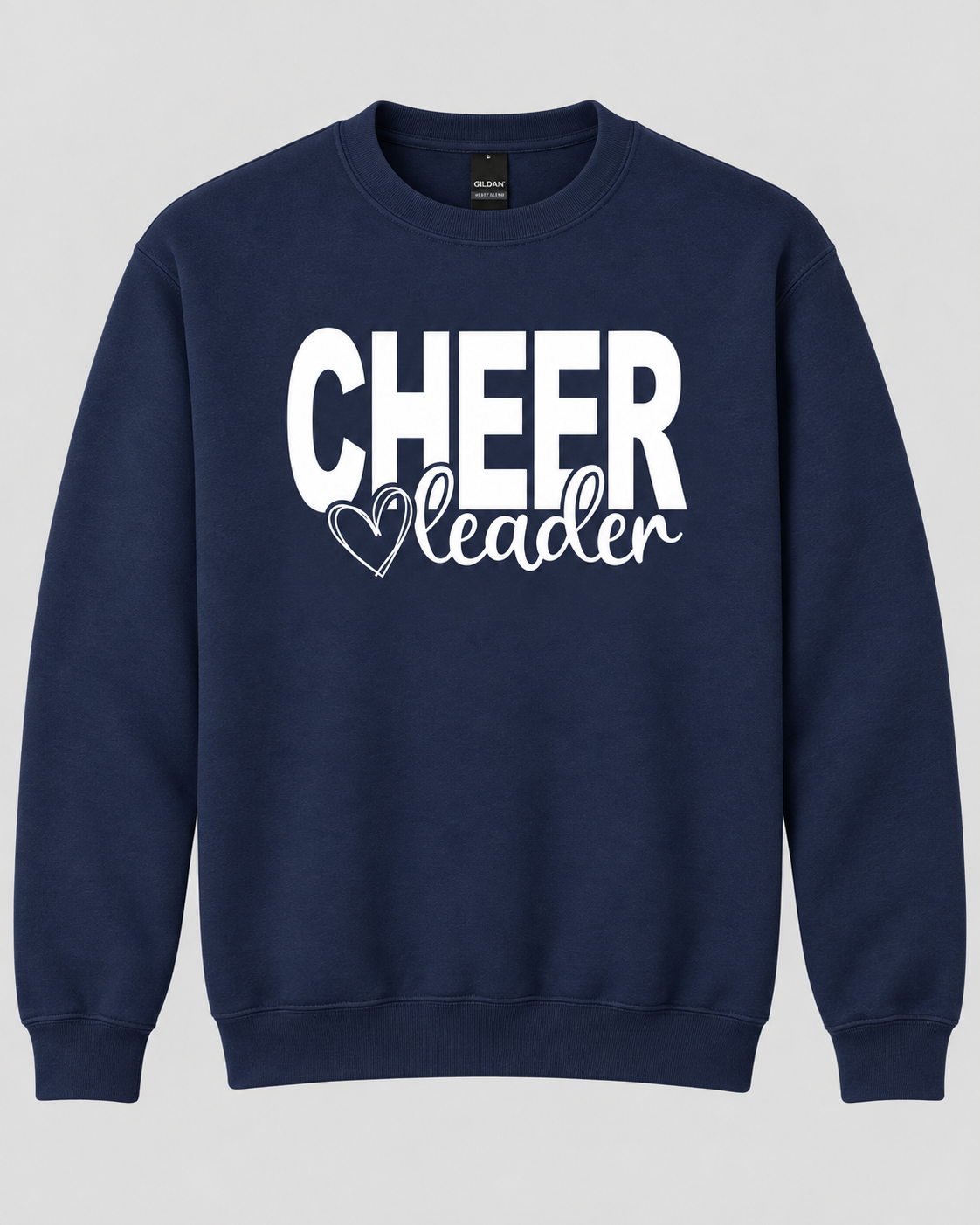 Cheerleader Heart Crewneck - Navy