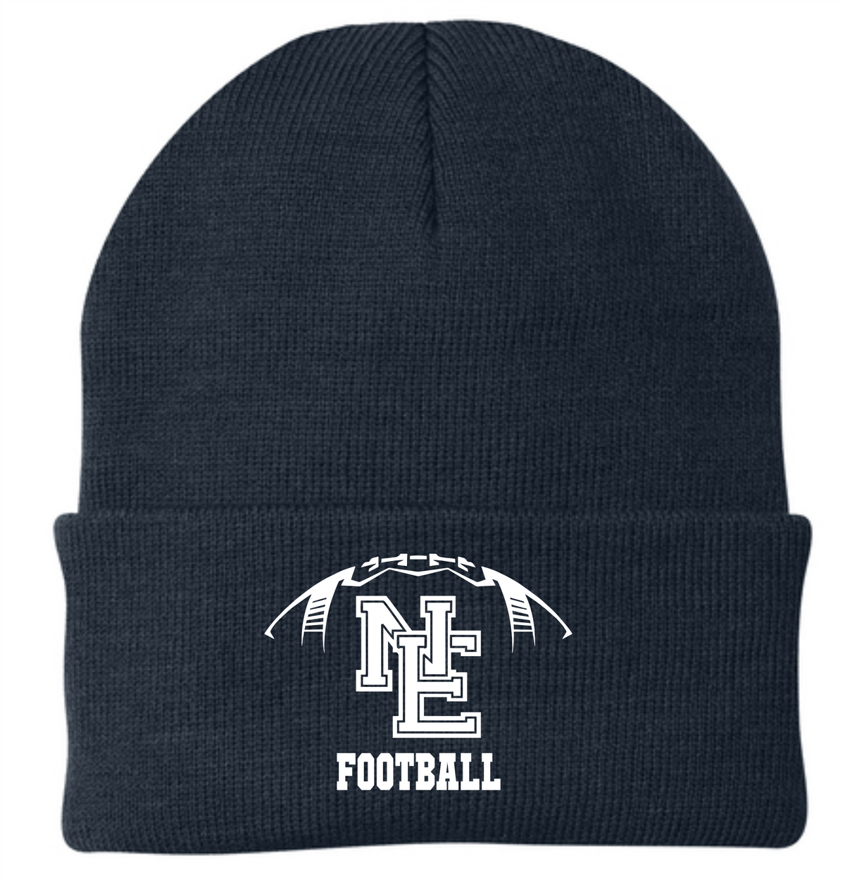 NE Football Beanie - Navy